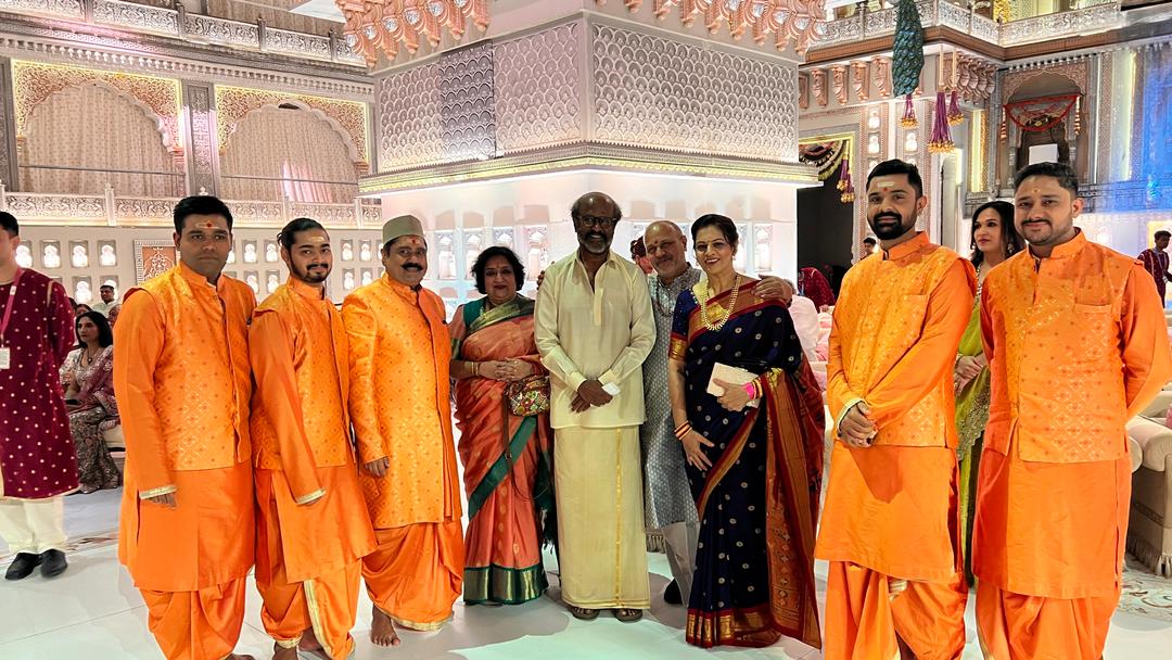 Pandit Chandrashekhar Sharma with Rajinikanth